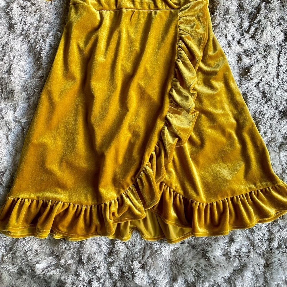 Jack by BB Dakota Velour Fit & Flare Wrap Dress Size S/M - Picture 8 of 9